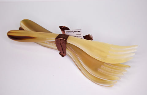Mixed Horn Set of 4 Forks