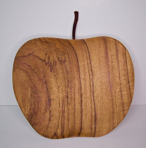 Teak Wood Food Plate - Apple