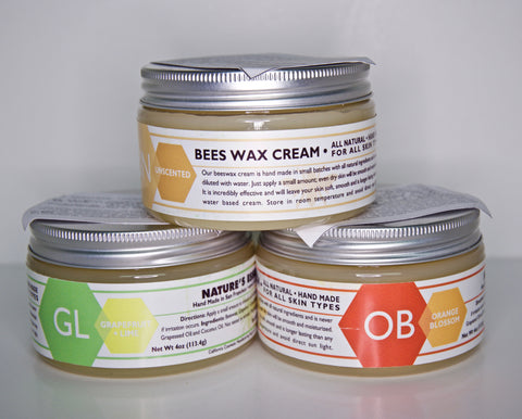 All Natural "One-For-All" Bees Wax Cream